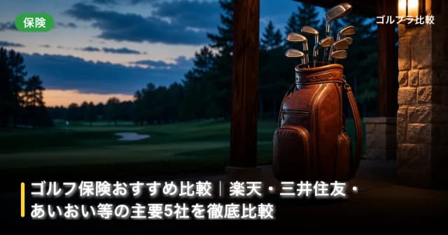 ゴルフ保険おすすめ比較|楽天・三井住友・あいおい等の主要5社を徹底比較 アイキャッチ