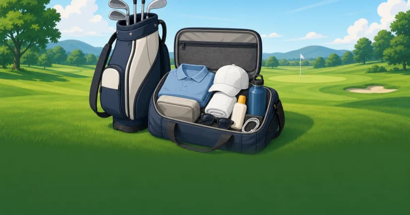 夏のゴルフ旅行 持ち物チェックリスト完全版!忘れ物ゼロで楽しむ宿泊ゴルフ準備術【2026年版】 アイキャッチ