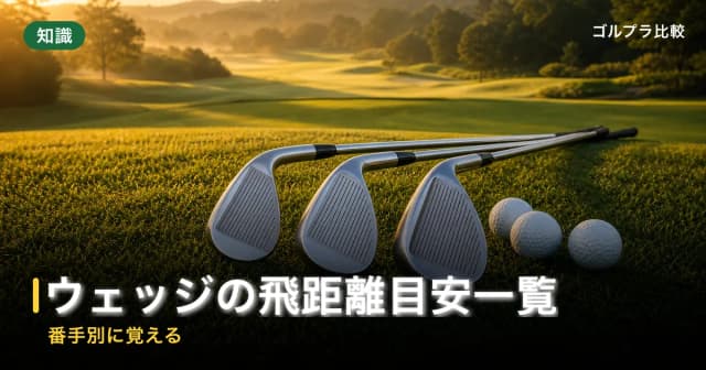 ウェッジの飛距離目安一覧【番手別に覚える】 アイキャッチ