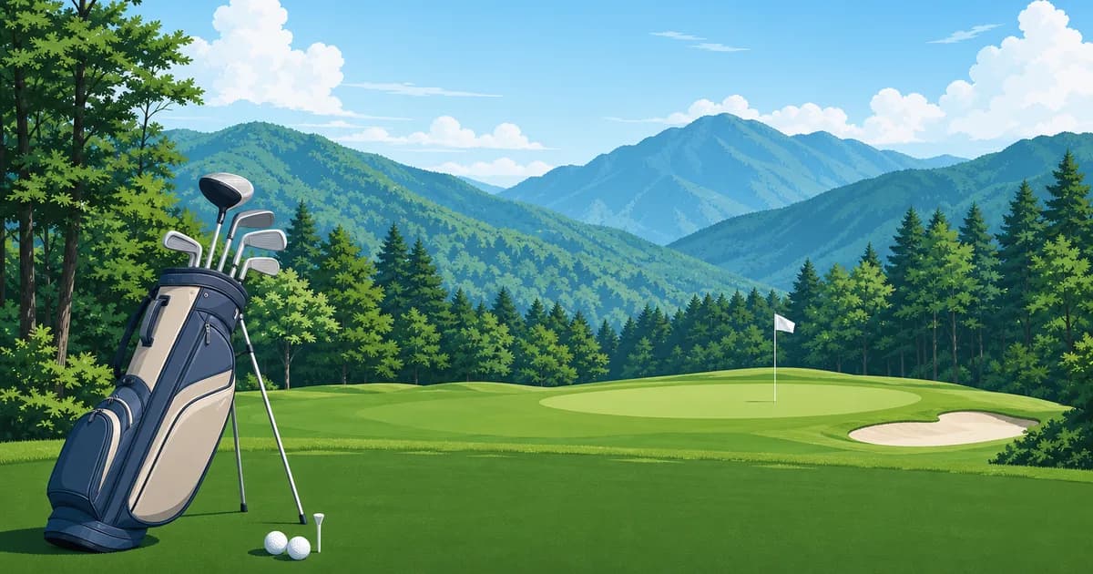 近畿の夏ゴルフ場おすすめ7選!大阪・兵庫・京都・奈良・滋賀・和歌山のコスパ最強コース比較【2026年夏版】のアイキャッチイラスト(AI生成)