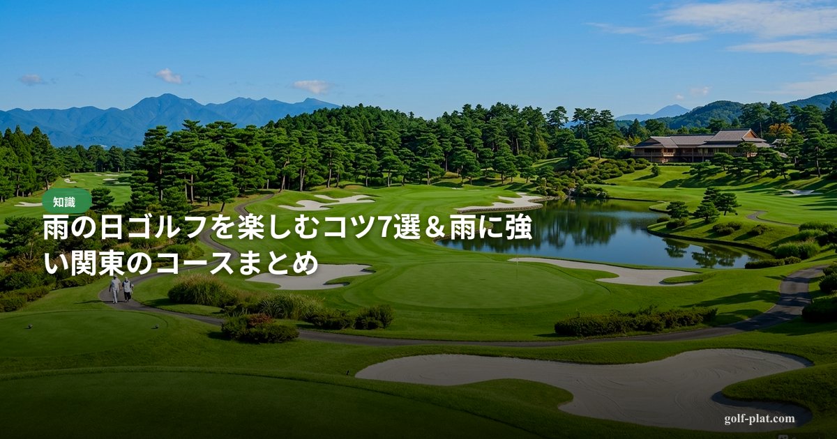 雨の日ゴルフを楽しむコツ7選＆雨に強い関東のコースまとめ アイキャッチ画像